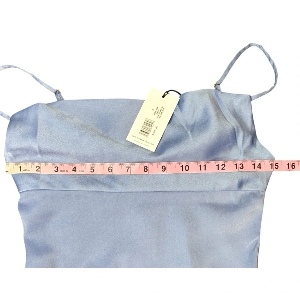 WeWoreWhat Women's Cowl Midi Dress Slate Blue Size 2 NWT
